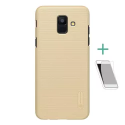  NILLKIN SUPER FROSTED műanyag telefonvédő (gumírozott, érdes felület + képernyővédő fólia) ARANY Samsung Galaxy A6 (2018) SM-A600F