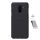 NILLKIN SUPER FROSTED műanyag telefonvédő (gumírozott, érdes felület + képernyővédő fólia) FEKETE Samsung Galaxy A6+ (2018) SM-A605F