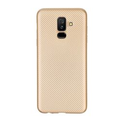   Szilikon telefonvédő (karbon minta) ARANY Samsung Galaxy A6+ (2018) SM-A605F