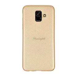   Szilikon telefonvédő (karbon minta) ARANY Samsung Galaxy A6 (2018) SM-A600F