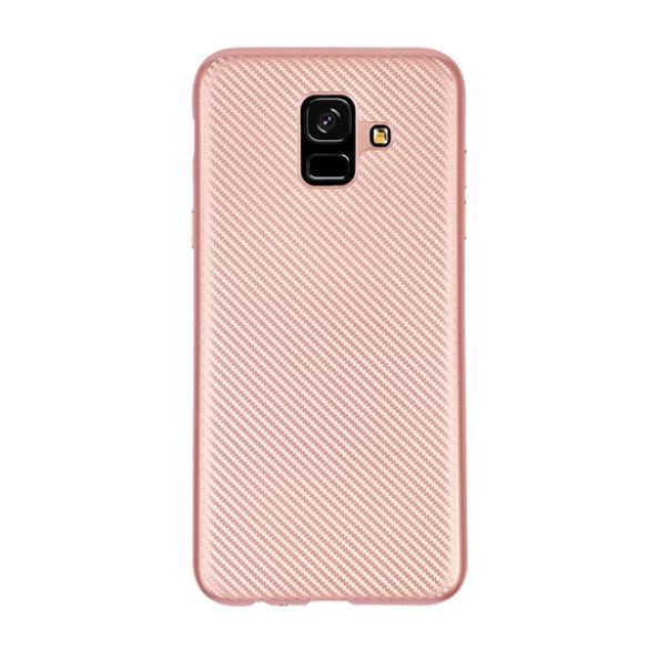 Szilikon telefonvédő (karbon minta) ROZÉARANY Samsung Galaxy A6 (2018) SM-A600F