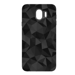   Szilikon telefonvédő (3D, gyémánt minta) FEKETE Samsung Galaxy J4 (2018) SM-J400F