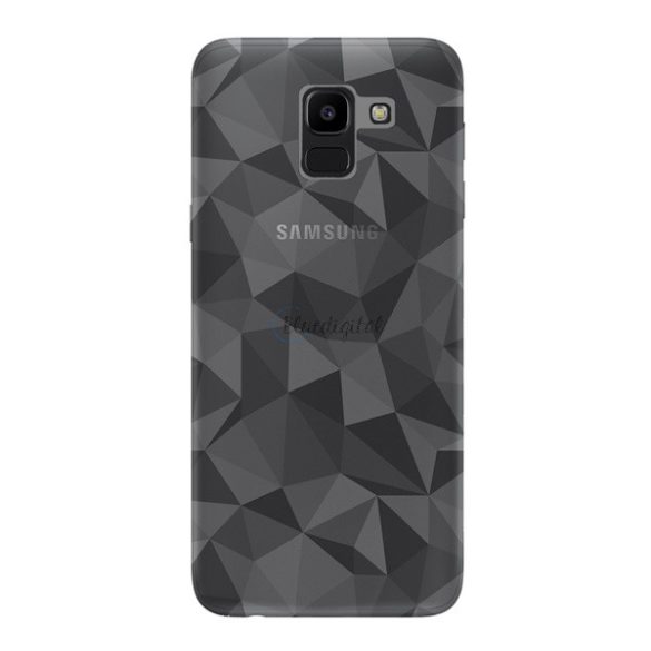 Szilikon telefonvédő (3D, gyémánt minta) ÁTLÁTSZÓ Samsung Galaxy J6 (2018) SM-J600F