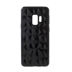   Szilikon telefonvédő (3D, gyémánt minta) FEKETE Samsung Galaxy S9 (SM-G960)