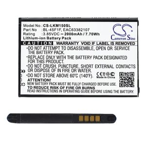 CAMERON SINO Li-Ion akku (3.85V/2000mAh, LG BL-45F1F kompatibilis) FEKETE LG K8 2017 (M200n), LG K4 2017 (M160), LG K9 K350 (K8 2018)