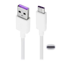   HUAWEI AP71 adatkábel (USB - Type-C, 5A, gyorstöltő, 100cm) FEHÉR