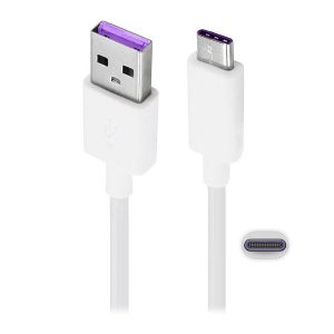 HUAWEI AP71 adatkábel (USB - Type-C, 5A, gyorstöltő, 100cm) FEHÉR