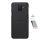 NILLKIN SUPER FROSTED műanyag telefonvédő (gumírozott, érdes felület + képernyővédő fólia) FEKETE Samsung Galaxy J6 (2018) SM-J600F