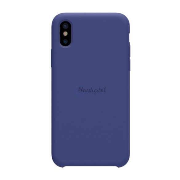 NILLKIN FLEX PURE szilikon telefonvédő (ultravékony, környezetbarát, mikrofiber plüss belső, matt) SÖTÉTKÉK Apple iPhone X 5.8, Apple iPhone XS 5.8