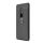 Szilikon telefonvédő (közepesen ütésálló, bőr hatású, varrás minta) FEKETE Sony Xperia XZ2 Premium (H8166)