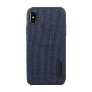 Szilikon telefonvédő (textil bevonat) SÖTÉTKÉK Apple iPhone X 5.8, Apple iPhone XS 5.8