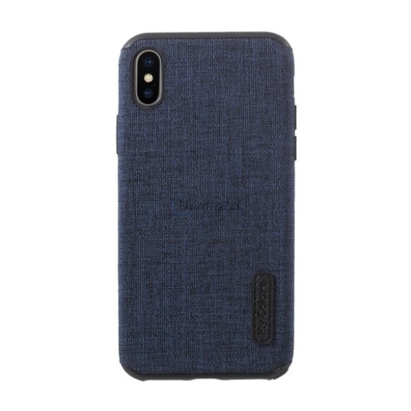 Szilikon telefonvédő (textil bevonat) SÖTÉTKÉK Apple iPhone X 5.8, Apple iPhone XS 5.8