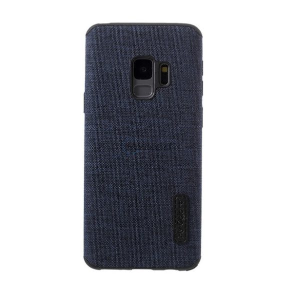 Szilikon telefonvédő (textil bevonat) SÖTÉTKÉK Samsung Galaxy S9 (SM-G960)