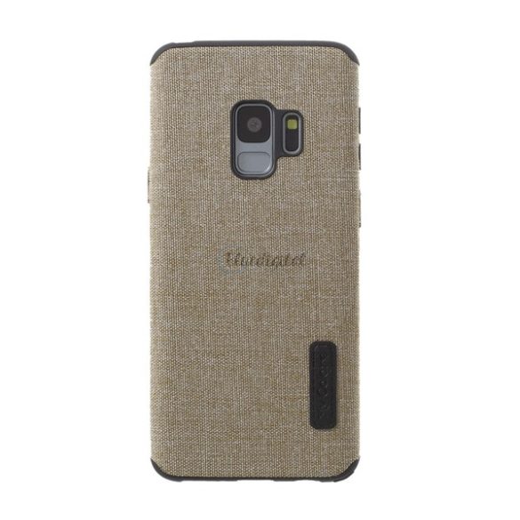 Szilikon telefonvédő (textil bevonat) VILÁGOSBARNA Samsung Galaxy S9 (SM-G960)