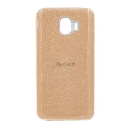   Szilikon telefonvédő (műanyag belső, csillogó hátlap) ARANY Samsung Galaxy J4 (2018) SM-J400F