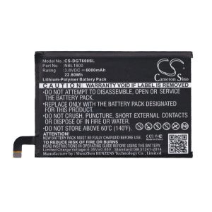 CAMERON SINO Li-Polymer akku (3.8V/6000mAh, Doogee NBL1800 kompatibilis) FEKETE Homtom HT6