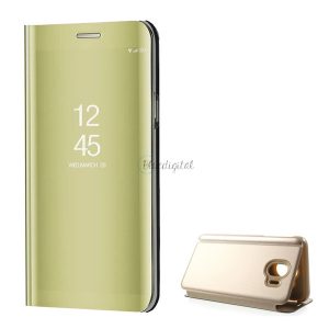 Tok álló (aktív FLIP, oldalra nyíló, asztali tartó funkció, tükrös felület, Mirror View Case) ARANY Samsung Galaxy J4 (2018) SM-J400F