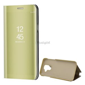 Tok álló (aktív FLIP, oldalra nyíló, asztali tartó funkció, tükrös felület, Mirror View Case) ARANY Samsung Galaxy A6+ (2018) SM-A605F