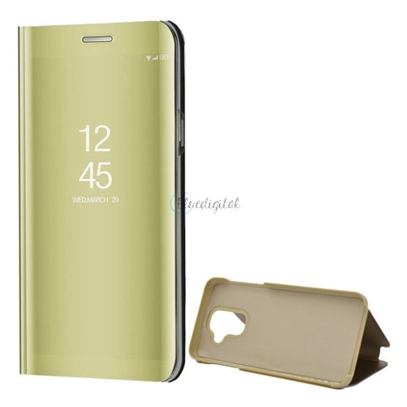 Tok álló (aktív FLIP, oldalra nyíló, asztali tartó funkció, tükrös felület, Mirror View Case) ARANY Samsung Galaxy A6+ (2018) SM-A605F