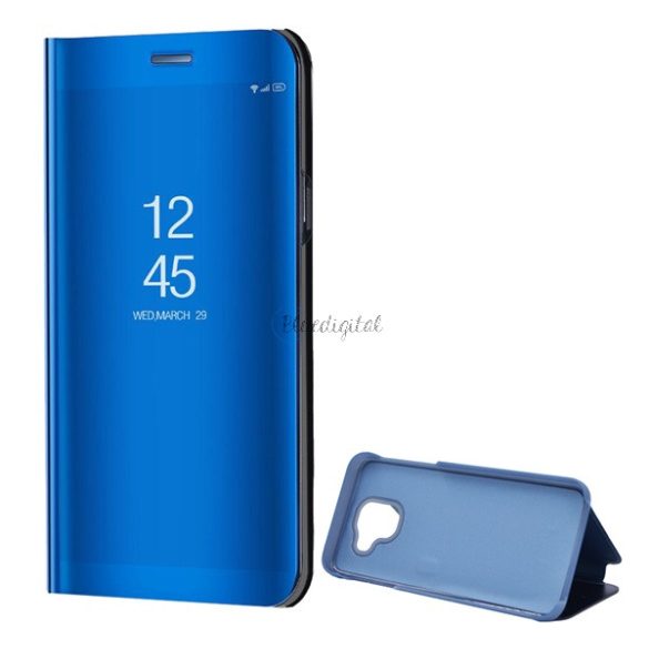 Tok álló (aktív FLIP, oldalra nyíló, asztali tartó funkció, tükrös felület, Mirror View Case) KÉK Samsung Galaxy J6 (2018) SM-J600F