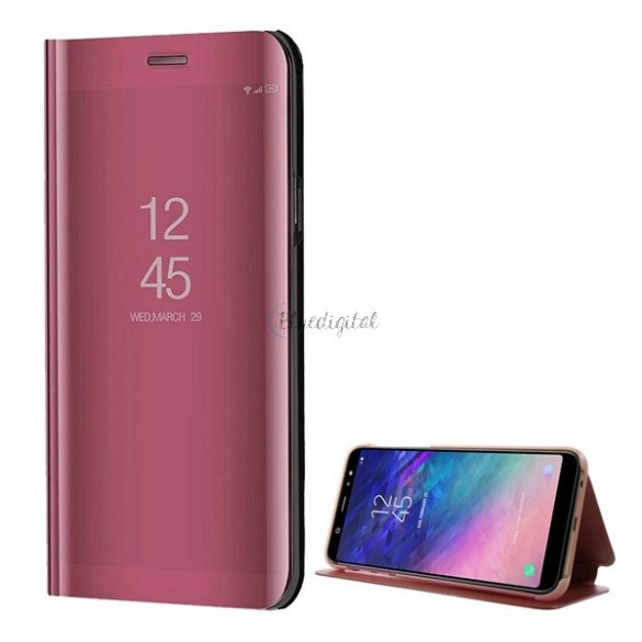 Tok álló (aktív FLIP, oldalra nyíló, asztali tartó funkció, tükrös felület, Mirror View Case) ROZÉARANY Samsung Galaxy A6+ (2018) SM-A605F