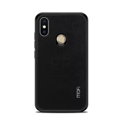   MOFI BRIGHT SHIELD műanyag telefonvédő (szilikon keret, textil hátlap) FEKETE Xiaomi Mi 8 SE