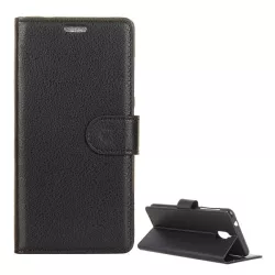   Tok álló, bőr hatású (FLIP, oldalra nyíló, asztali tartó funkció, prémium) FEKETE Nokia 3.1