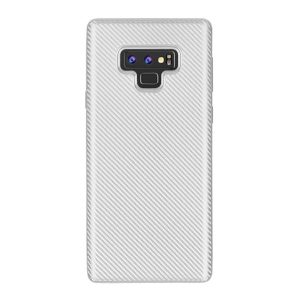 Szilikon telefonvédő (karbon minta) EZÜST Samsung Galaxy Note 9 (SM-N960F)