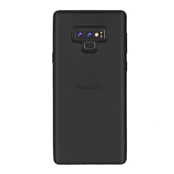 Szilikon telefonvédő (karbon minta) FEKETE Samsung Galaxy Note 9 (SM-N960F)