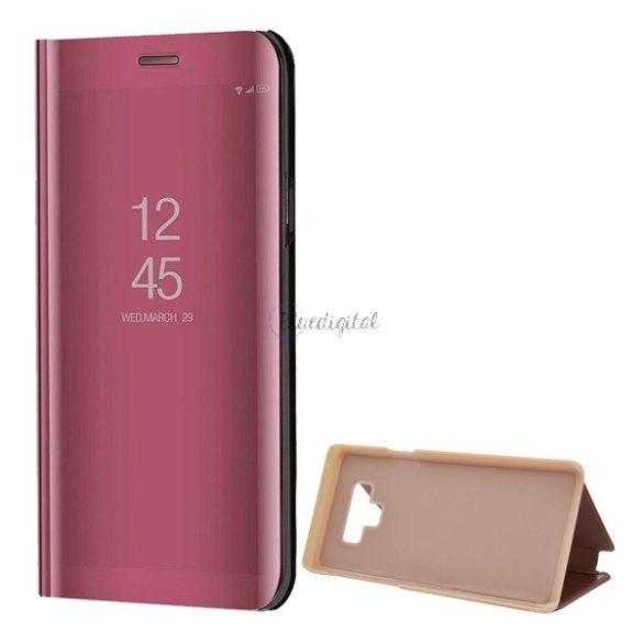 Tok álló (aktív FLIP, oldalra nyíló, asztali tartó funkció, tükrös felület, Mirror View Case) ROZÉARANY Samsung Galaxy Note 9 (SM-N960F)