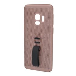   Műanyag telefonvédő (gumírozott, lyukacsos, ujjra húzható szilikon) ROZÉARANY Samsung Galaxy S9 (SM-G960)
