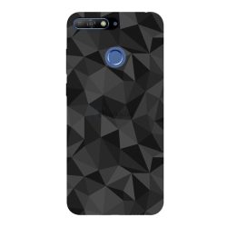   Szilikon telefonvédő (3D, gyémánt minta) FEKETE Huawei Y6 Prime (2018)