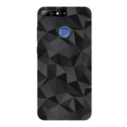  Szilikon telefonvédő (3D, gyémánt minta) FEKETE Huawei Y7 Prime 2018 (Y7 2018)