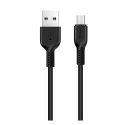   HOCO X20 adatkábel (USB - microUSB, törésgátló, gyorstöltő, 100cm) FEKETE