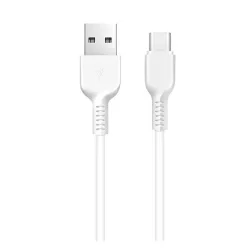   HOCO X20 adatkábel (USB - Type-C, gyorstöltő, 100cm, törésgátló) FEHÉR
