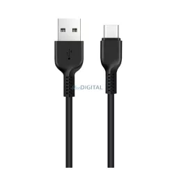   HOCO X20 adatkábel (USB - Type-C, gyorstöltő, 300cm, törésgátló) FEKETE