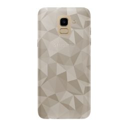   Szilikon telefonvédő (3D, gyémánt minta) FÜSTSZÍNŰ Samsung Galaxy J6 (2018) SM-J600F