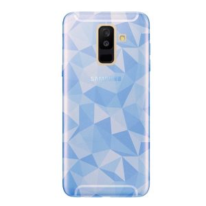 Szilikon telefonvédő (3D, gyémánt minta) VILÁGOSKÉK Samsung Galaxy A6+ (2018) SM-A605F