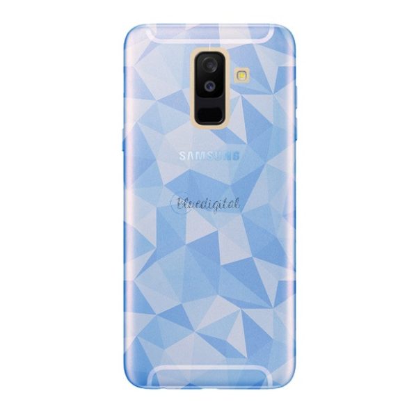Szilikon telefonvédő (3D, gyémánt minta) VILÁGOSKÉK Samsung Galaxy A6+ (2018) SM-A605F