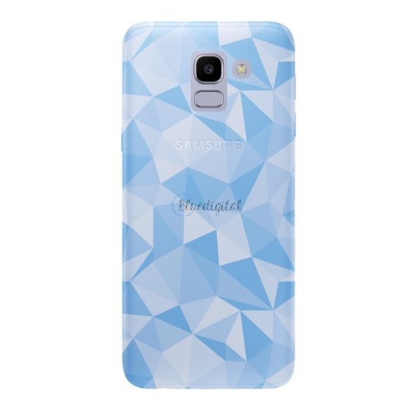 Szilikon telefonvédő (3D, gyémánt minta) VILÁGOSKÉK Samsung Galaxy J6 (2018) SM-J600F