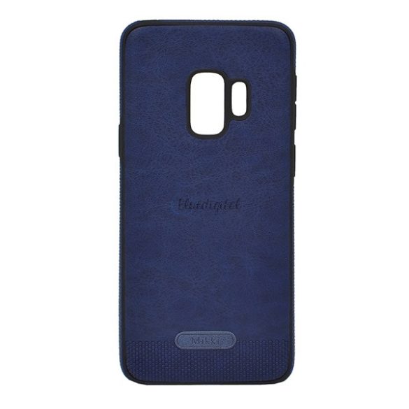 Szilikon telefonvédő (ultravékony, közepesen ütésálló, bőr hatású) KÉK Samsung Galaxy S9 (SM-G960)