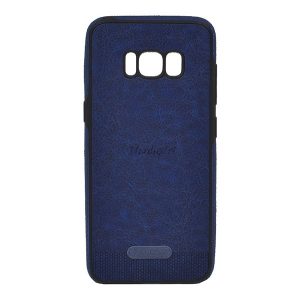 Szilikon telefonvédő (ultravékony, közepesen ütésálló, bőr hatású) KÉK Samsung Galaxy S8 (SM-G950)