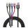 BASEUS töltőkábel 4in1 (USB - lightning/Type-C/2 microUSB, gyorstöltő, 120cm) FEKETE