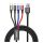BASEUS töltőkábel 4in1 (USB - lightning/2 Type-C/microUSB, gyorstöltő, 120cm) FEKETE