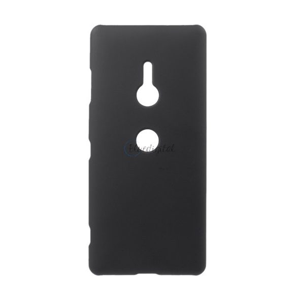 Műanyag telefonvédő (gumírozott) FEKETE Sony Xperia XZ3 (H9436)
