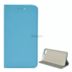   Tok álló, bőr hatású (FLIP, oldalra nyíló, asztali tartó funkció, rombusz minta) VILÁGOSKÉK Huawei Y5 2018 (Y5 Prime 2018), Honor 7S