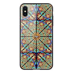 NILLKIN BRILLIANCE telefonvédő szilikon keret (BUMPER, közepesen ütésálló, edzett üveg hátlap, mandala minta) SZÍNES Apple iPhone XS Max 6.5