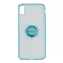   BASEUS szilikon telefonvédő (asztali tartó funkció, telefontartó gyűrű, beépített fémlemez) KÉK Apple iPhone XR 6.1