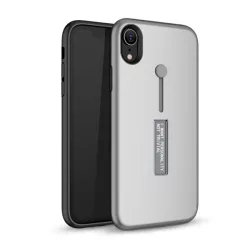   Műanyag telefonvédő (gumírozott, ujjra húzható szilikon) EZÜST Apple iPhone XR 6.1