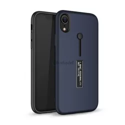   Műanyag telefonvédő (gumírozott, ujjra húzható szilikon) SÖTÉTKÉK Apple iPhone XS Max 6.5